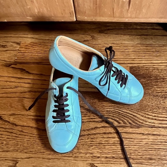 Bally Flavia Leather Sneakers, Turquoise, 7 - Picture 8 of 9